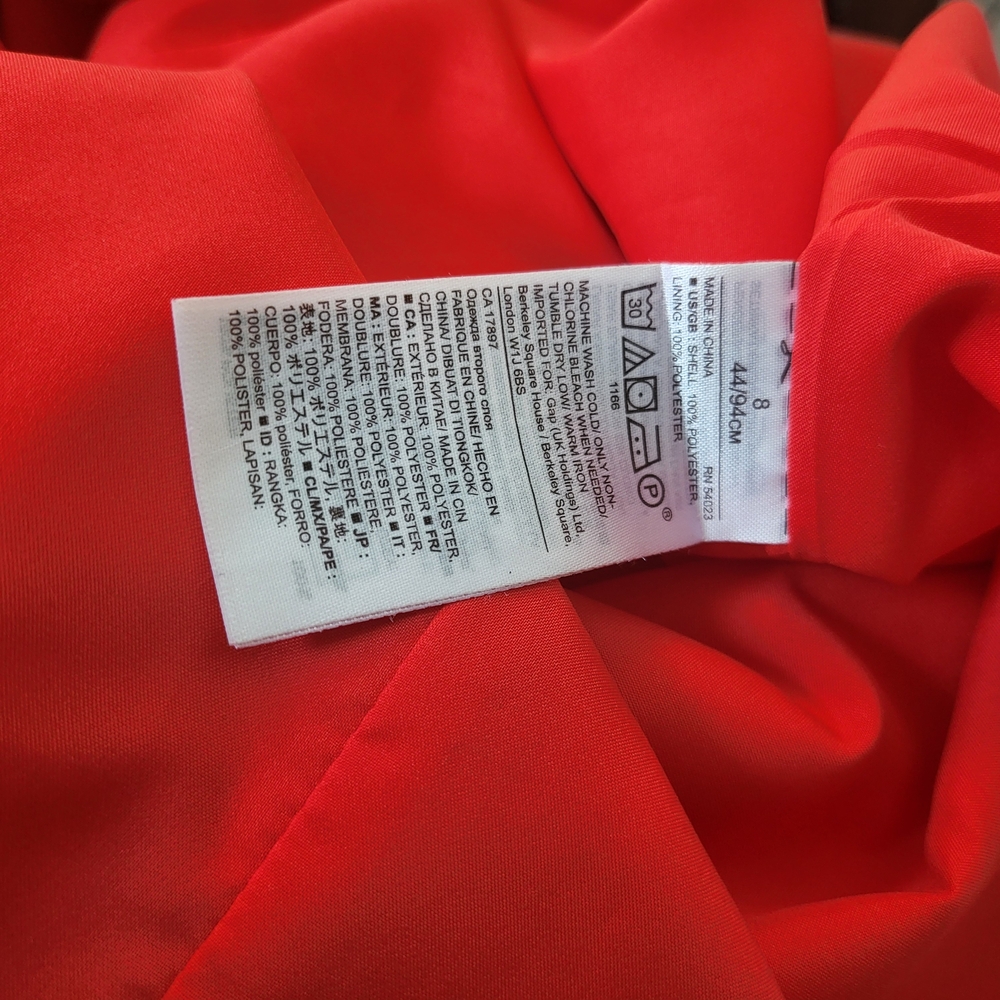 Banana Republic Elegant Red Ruffle Sleeve Dress - Picture 15 of 15